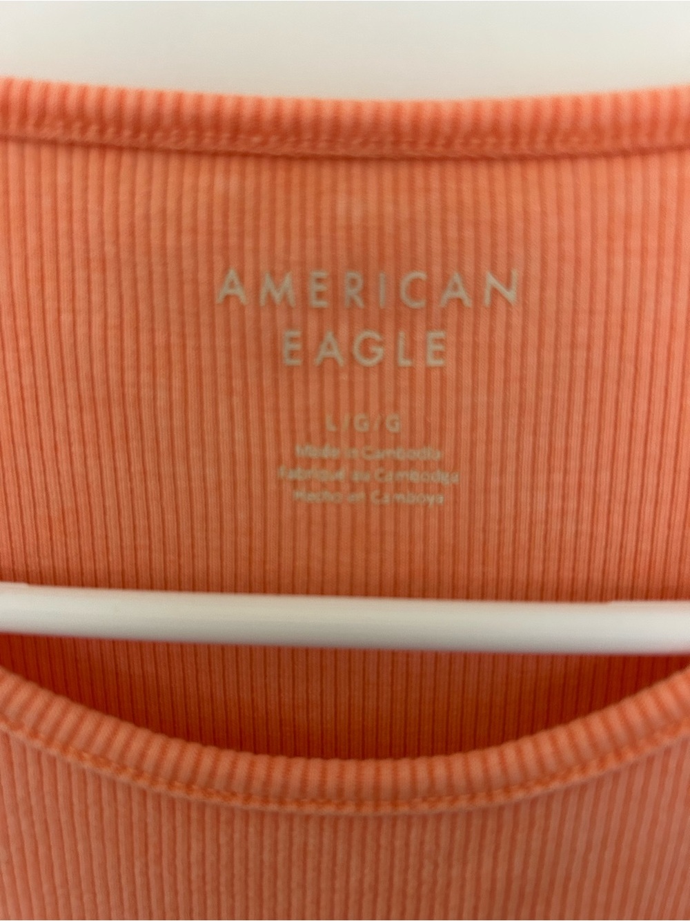 American Eagle Outfitters Ribbed Tank Tops- Orange and Green (2) - Picture 2 of 6